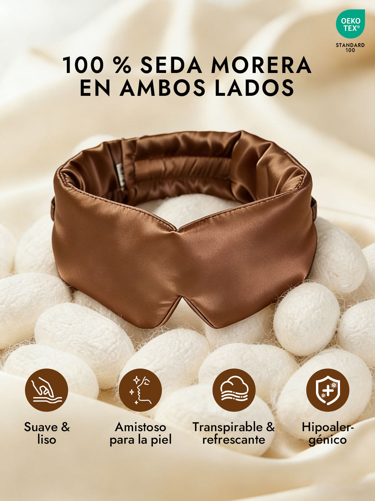 [Café] SilkSilky-ES 19Momme Pure Silk Eye Mask 002