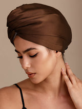 [Café] SilkSilky-ES Turbante Para El Cabello 002