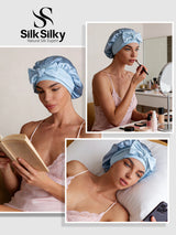 [Cielo Azul] SilkSilky-ES Gorros De Dormir 005