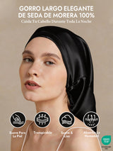 [Negro] SilkSilky-ES Gorros De Dormir 002