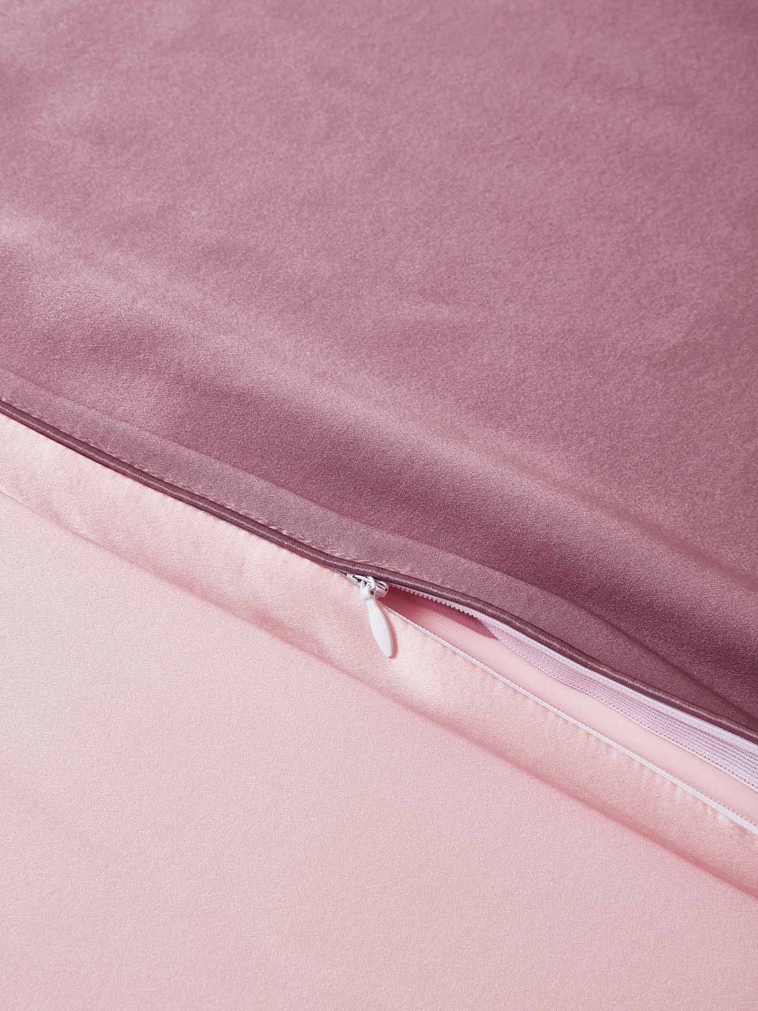 [MalvaPálido+RosaClaro] SilkSilky-ES 19Momme Juego de ropa de cama 007