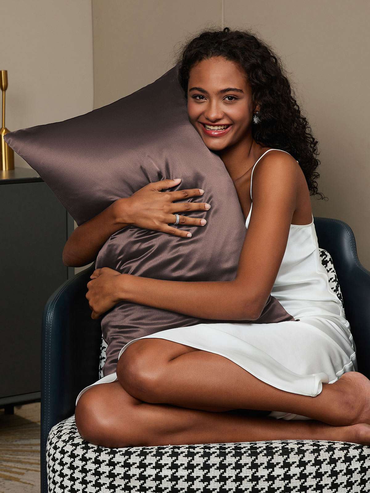 [Marrón] SilkSilky-ES 19Momme Seda Pura Pillowcase 002