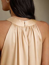 [Champán] SilkSilky-ES Sleeveless Halter Camisetas de Mujer 005