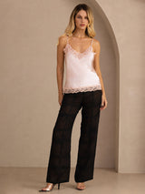 [Rosa] SilkSilky-ES V Neck Top de tirantes 006