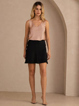[Toscana] SilkSilky-ES Sleeveless V Neck Top de tirantes 003