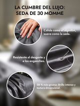 [Gris Oscuro] SilkSilky-ES 30Momme Fundas De Almohada 002