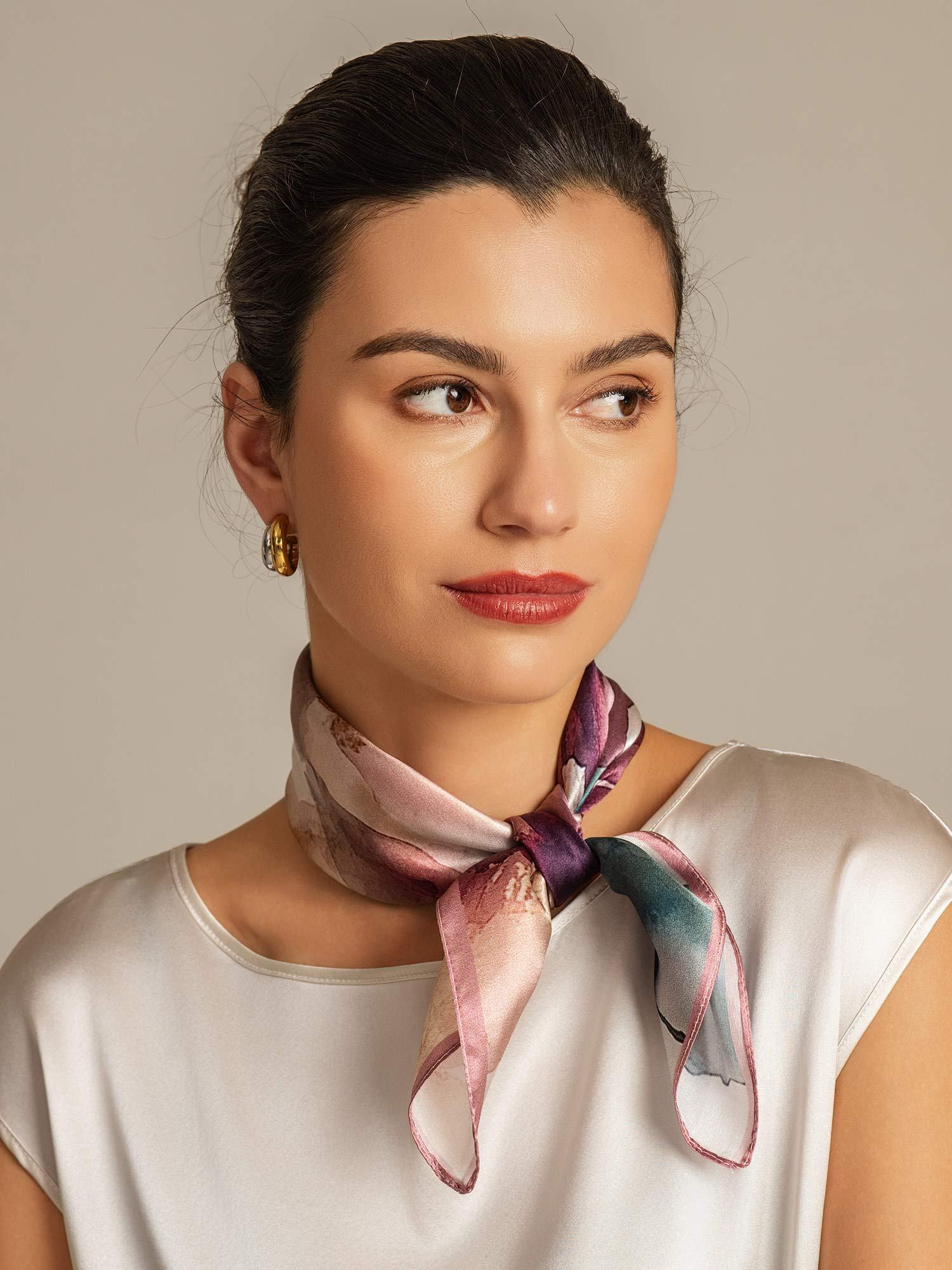 [P102] SilkSilky-ES Seda Pura Scarf 005,