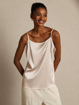 [Beige] SilkSilky-ES Spaghetti Strap Top de tirantes 003