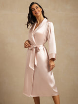 [Rosa] SilkSilky-ES Long Sleeve Bata de mujer 009