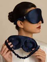 [Azul Oscuro] SilkSilky-ES 22Momme Antifaces De Dormir 003