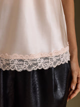 [Rosa] SilkSilky-ES V Neck Top de tirantes 005