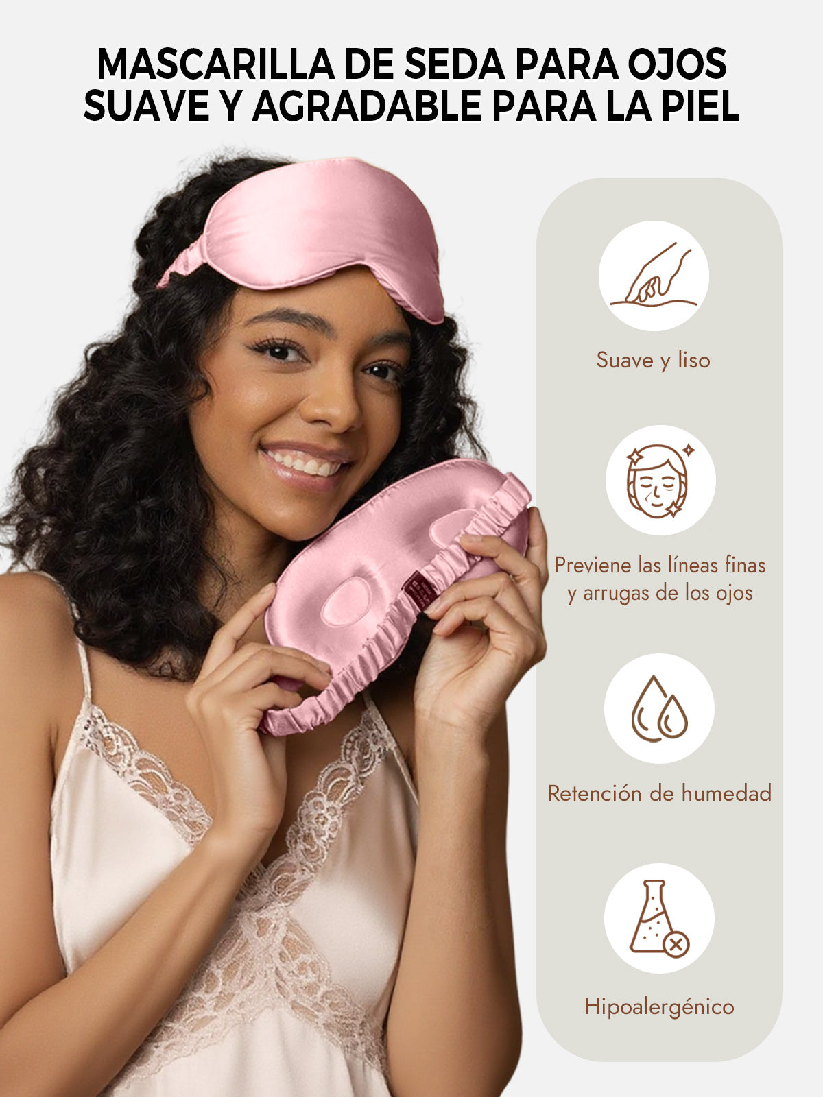 [Malva Pálido] SilkSilky-ES Seda Pura Eye Mask 003