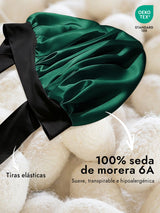 [Verde Oscuro] SilkSilky-ES Gorros De Dormir 002