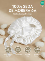 [Blanco] SilkSilky-ES Gorros De Dormir 002