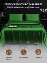[Verde Oscuro] SilkSilky-ES 30Momme Fundas De Almohada 007