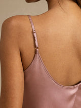 [Malva Pálido] SilkSilky-ES Spaghetti Strap Conjunto de tirantes 004