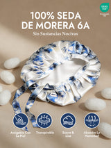 [Porcelana Azul Y Blanca] SilkSilky-ES Gorros De Dormir 002