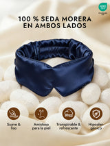[Azul Oscuro] SilkSilky-ES Antifaces De Dormir 002