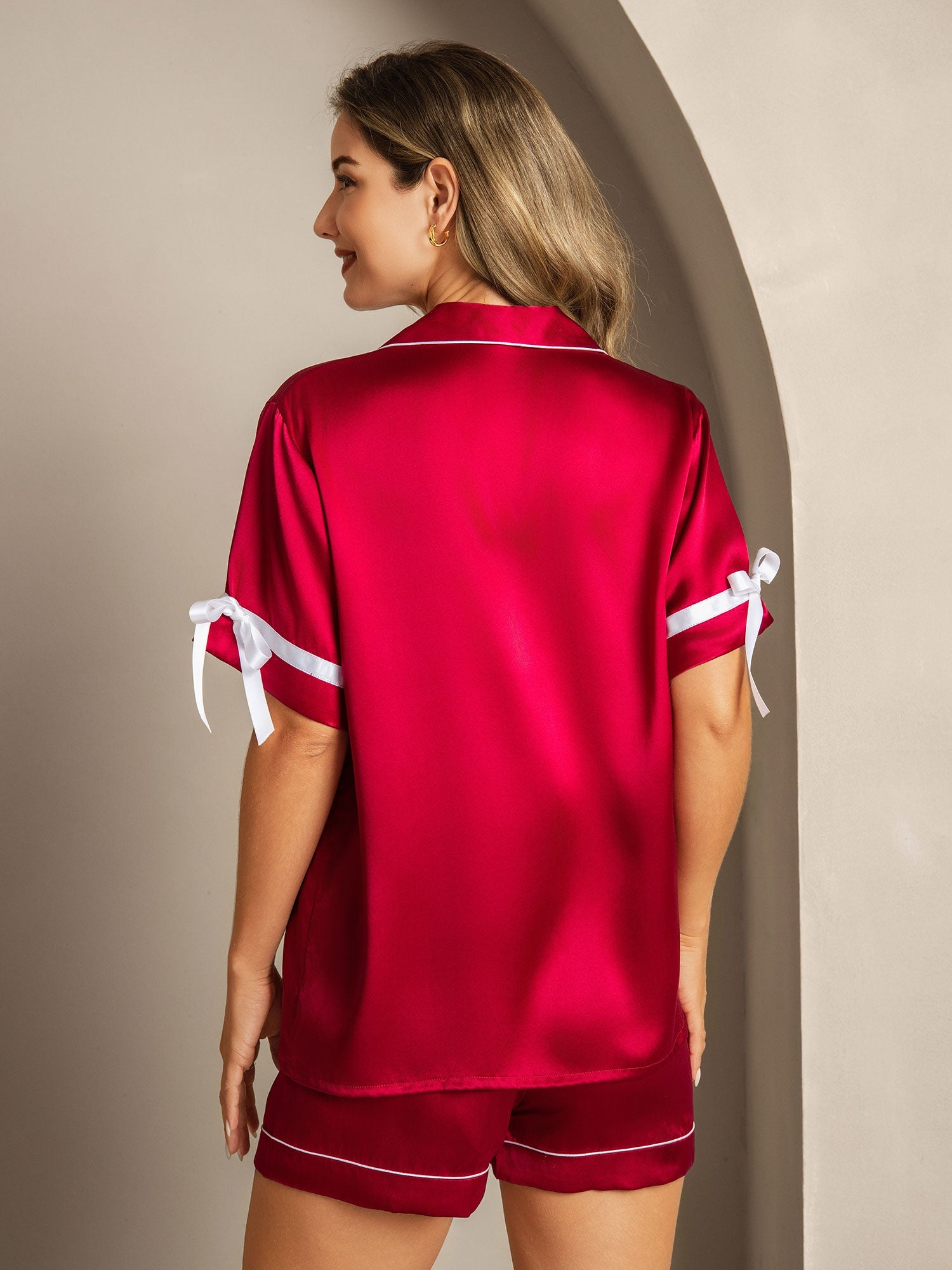 [Vino] SilkSilky-ES Seda Pura Womens Pajamas 002,