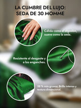 [Verde Oscuro] SilkSilky-ES 30Momme Fundas De Almohada 002