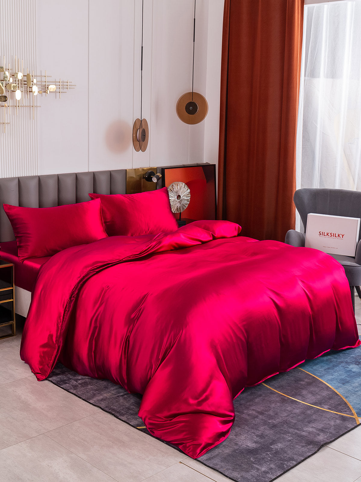 [Vino] SilkSilky-ES 19Momme Seda Pura Bedding Set 005