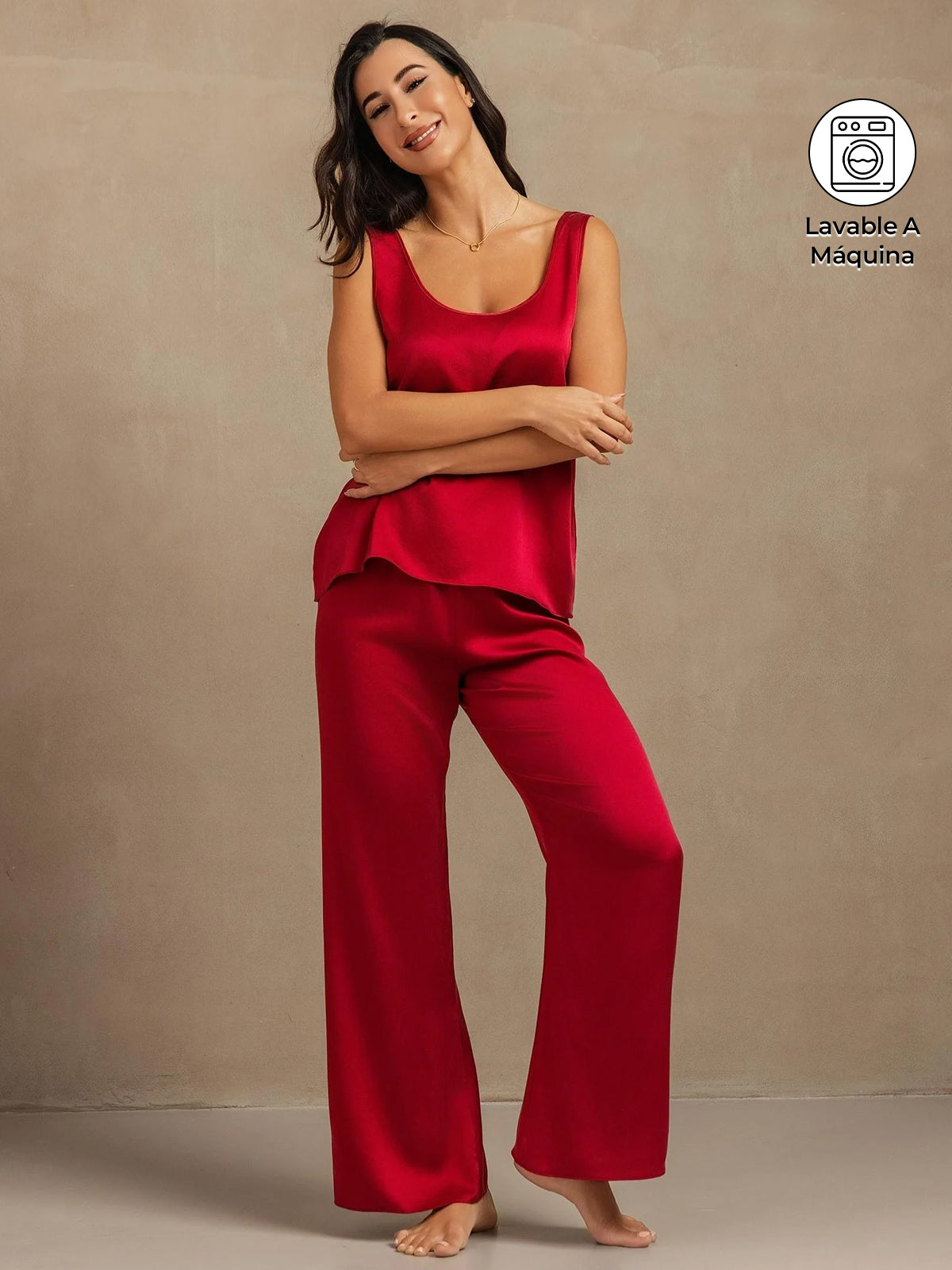 [Vino] SilkSilky-ES 19Momme Seda Womens Pajamas 001