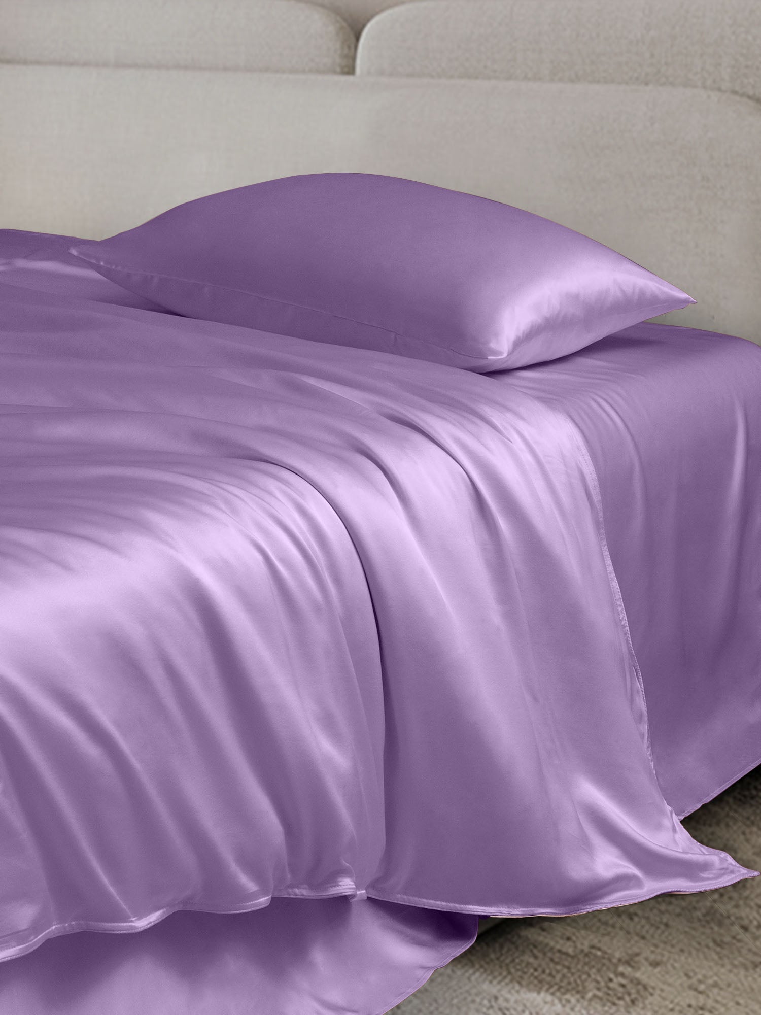 [Lavanda] SilkSilky-ES 19Momme Juego de ropa de cama 003