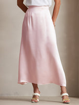 [Rosa] SilkSilky-ES 19Momme Falda 003
