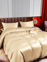 [Beige] SilkSilky-ES 22Momme Seda Pura Bedding Set 006,