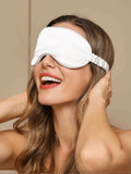 SilkSilky-ES 19Momme Seda Pura Eye Mask Blanco 004