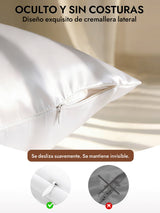 [Blanco] SilkSilky-ES 30Momme Fundas De Almohada 006