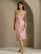 [Toscana] SilkSilky-ES Spaghetti Strap V Neck Vestido 001
