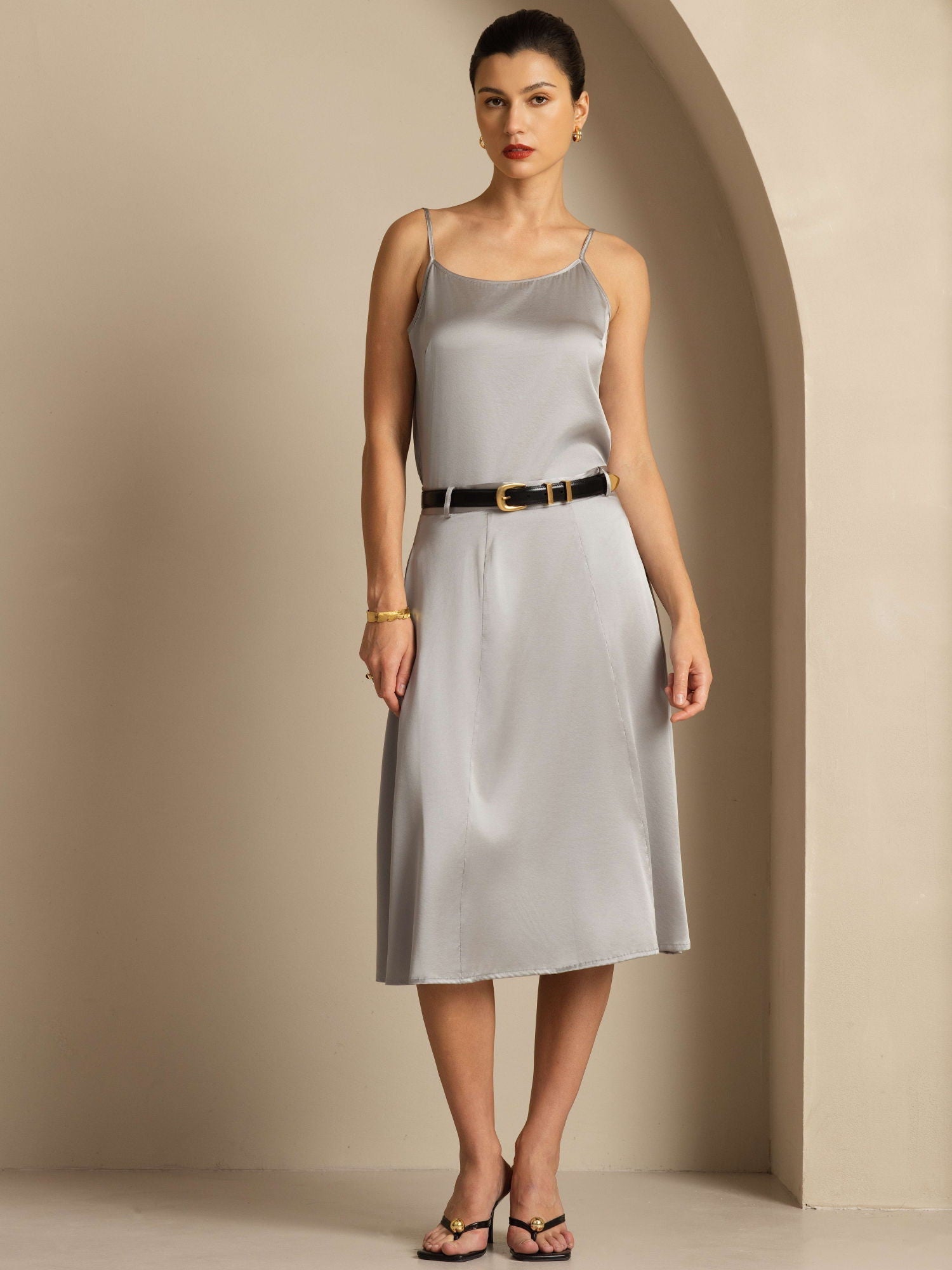 [Gris Griffin] SilkSilky-ES 19Momme Seda Camisoles 005