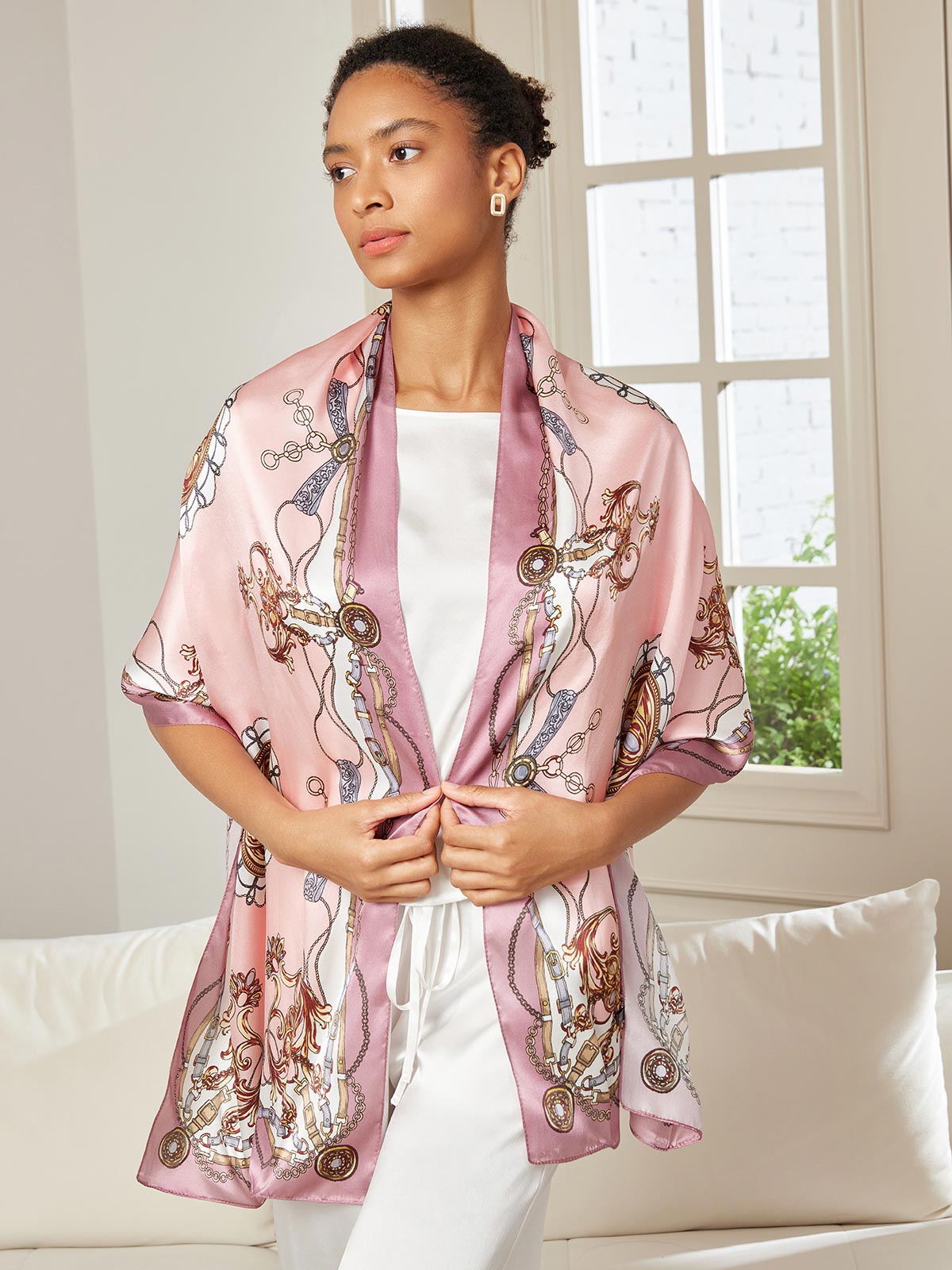 [P019] SilkSilky-ES Seda Pura Scarf 001,