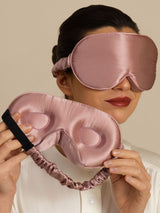 [Malva Pálido] SilkSilky-ES 22Momme Antifaces De Dormir 001