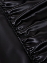 [Negro] SilkSilky-ES 25Momme Sábana 003