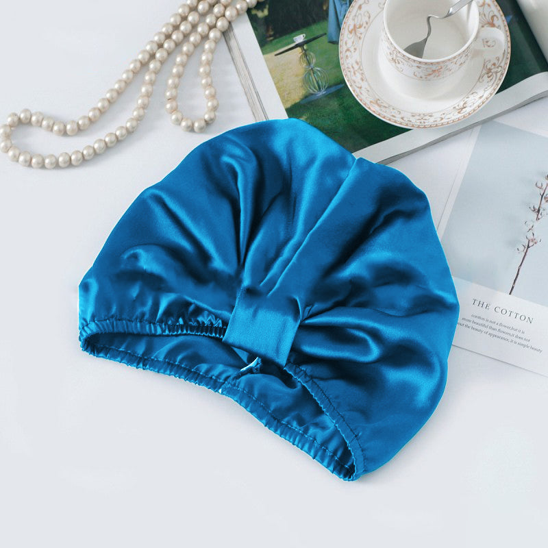 [Azul Real] SilkSilky-ES Seda Pura Sleep Cap 002,