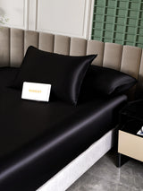 [Negro] SilkSilky-ES 25Momme Juego de ropa de cama 006