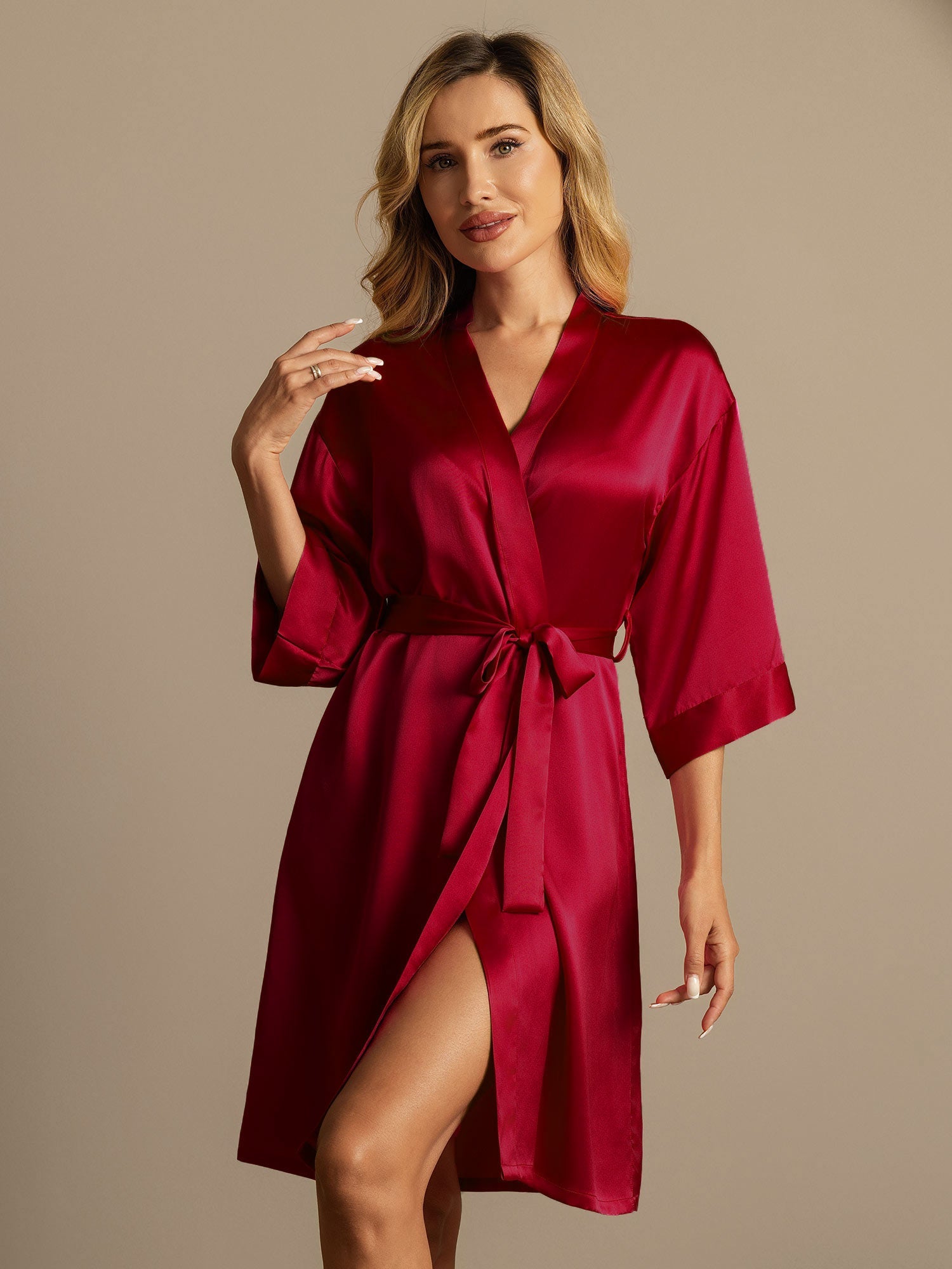 [Vino] SilkSilky-ES Seda Pura Womens Robe 001,