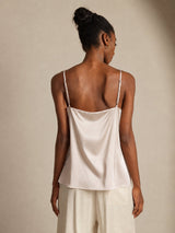 [Beige] SilkSilky-ES Spaghetti Strap Top de tirantes 002