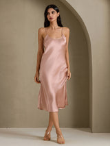 [Toscana] SilkSilky-ES Spaghetti Strap V Neck Vestido 006