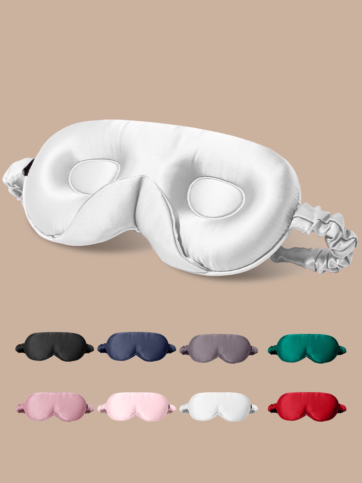 [Gris Claro] SilkSilky-ES Seda Pura Eye Mask 001