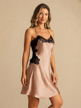 [Toscana] SilkSilky-ES Spaghetti Strap V Neck Camisón 005