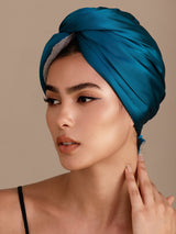 [Azul Real] SilkSilky-ES Turbante Para El Cabello 003