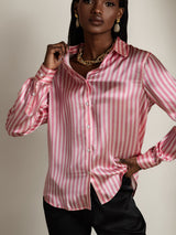[Raya Rosa] SilkSilky-ES Long Sleeve Lapel Collar Blusas de Mujer 003