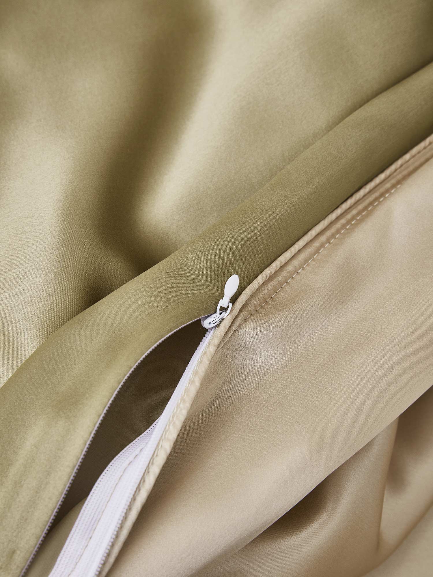 [Beige+Caqui] SilkSilky-ES 19Momme Juego de ropa de cama 006