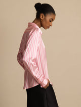 [Raya Rosa] SilkSilky-ES Long Sleeve Lapel Collar Blusas de Mujer 003