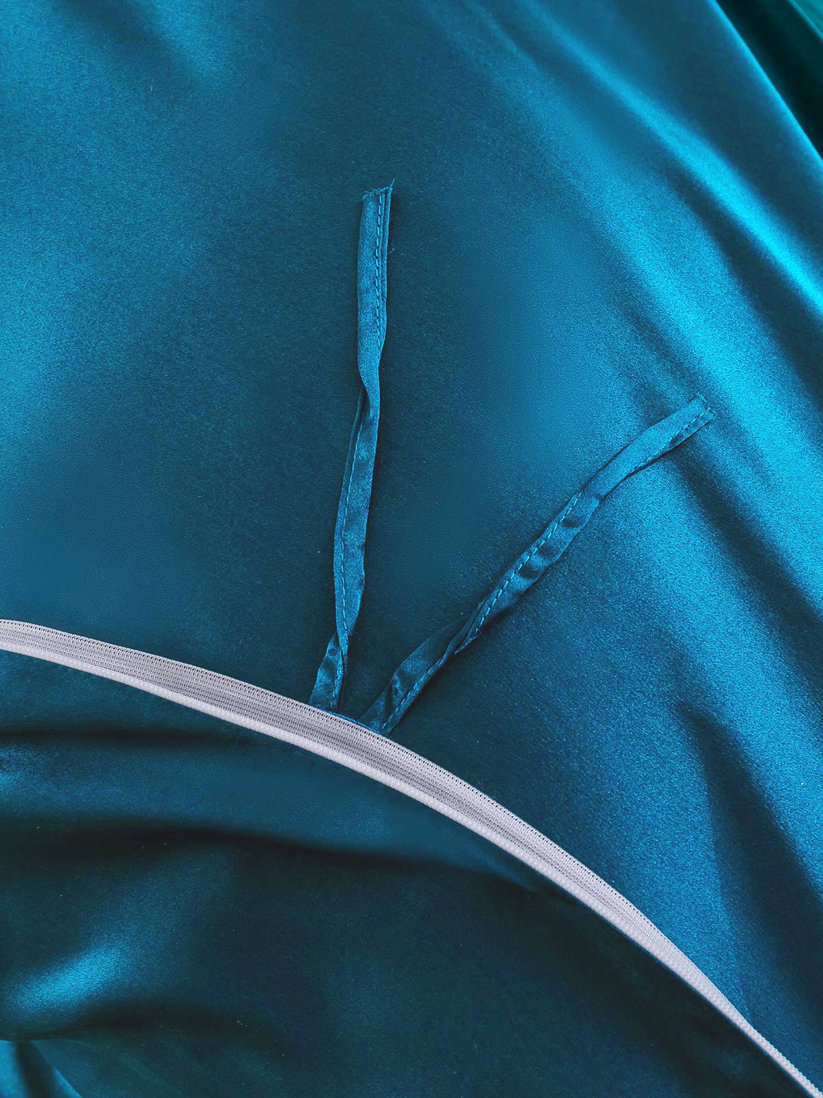 [Azul Real] SilkSilky-ES 19Momme Juego de ropa de cama 006