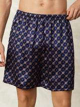 [Cadena Azul Marino] SilkSilky-ES Mens Sleep Bottoms 003