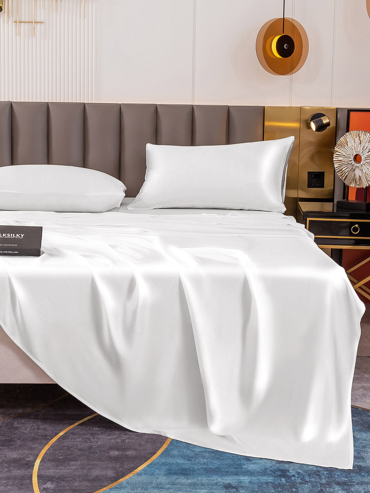 [Blanco] SilkSilky-ES 19Momme Seda Pura Bedding Set 006